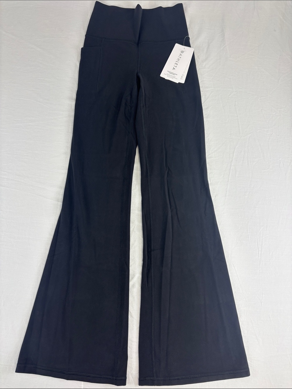 Athleta Black Salutation Stash Flare Pant size XS NWT